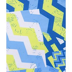 Pine Active Half Sleeves Chevron Printed Stretchable T-Shirt - Blue