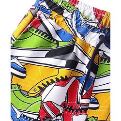 Pine Kids Terry Above Knee Length Shorts Sneaker Print - Multicolour