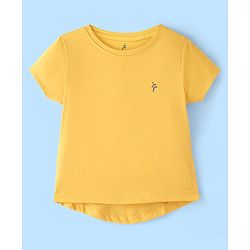 Pine Active Knit Half Sleeves Skin Friendly & Breathable Solid T-Shirts Pack of 3 - White Red & Yellow