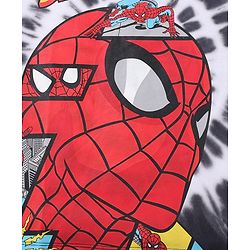 Pine Kids Marvel Cotton Half Sleeve Spiderman Graphics T-Shirt With Tie & Dye - White