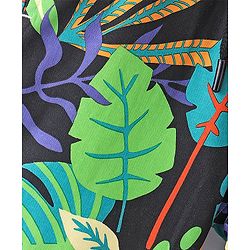 Pine Kids 100% Cotton Knit Above Knee Length Shorts Leaf Print - Multicolor