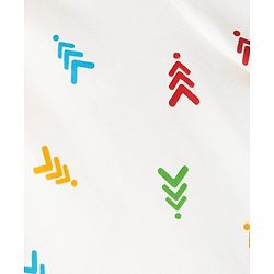 Pine Kids Cotton Knit Above Knee Length Logo Printed Shorts - Snow White