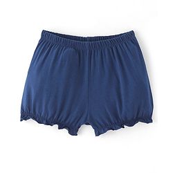 Pine Kids Cotton Lycra Knit Bloomers with Solid &  Polka Dot Print Pack of 3 - Color May Vary