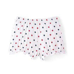 Pine Kids Cotton Lycra Knit Bloomers with Solid &  Polka Dot Print Pack of 3 - Color May Vary