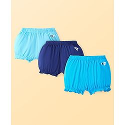 Pine Kids Cotton Lycra Knit Solid Color Bloomer  Pack of 3 - ( Color May Vary )