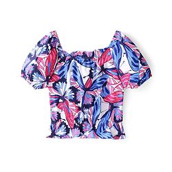 Pine Kids Cotton Half Sleeves Top Butterfly Print - Multicolor