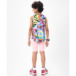 Pine Active Sleeveless High Stretch T-Shirt Abstract Print - Multicolour