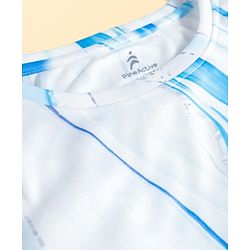 Pine Active Sleeveless High Stretch T-Shirt Marble Print - White