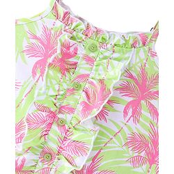 Pine Kids  Cotton Knit Sleeveless Top with Tree Print - White