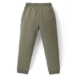 Pine Kids Looper Knit Full Length Joggers With Skateday Print- Green