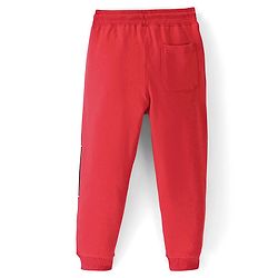 Pine Kids Looper Knit Full Length Lounge Pant Text Print - Red