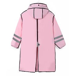 Pine Kids Full Sleeves Hooded Raincoat Text Print - Pink
