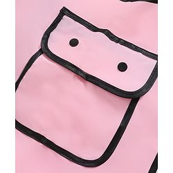 Pine Kids Full Sleeves Hooded Raincoat Text Print - Pink