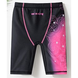 Pine Active Swimming Trunk with Star & Text Print - Pink