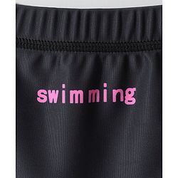 Pine Active Swimming Trunk with Star & Text Print - Pink