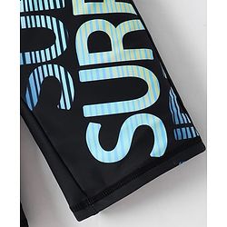 Pine Active  Swimming Trunk with Text Print - Black