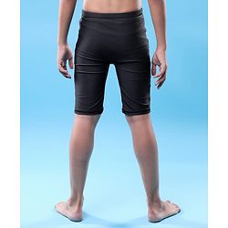 Pine Active  Swimming Trunk with Text Print - Black