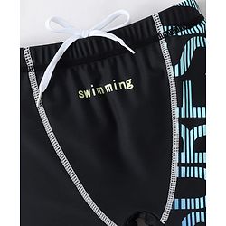 Pine Active  Swimming Trunk with Text Print - Black