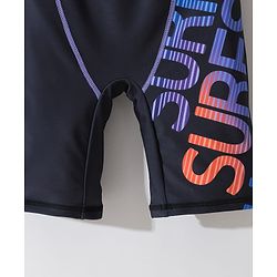 Pine Kids  Swimming Trunk with Text Print - Black