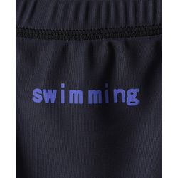 Pine Kids  Swimming Trunk with Text Print - Black