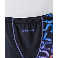 Pine Kids  Swimming Trunk with Text Print - Black