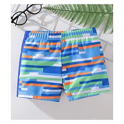 Pine Kids Striped Swimming Trunk - Blue