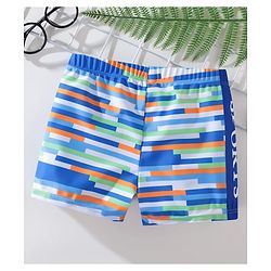 Pine Kids Striped Swimming Trunk - Blue