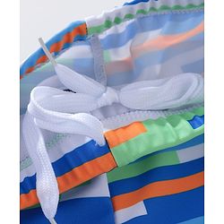 Pine Kids Striped Swimming Trunk - Blue