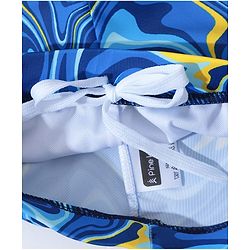 Pine Kids Swimming Trunks Marble Print - Blue