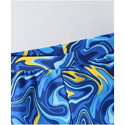 Pine Kids Swimming Trunks Marble Print - Blue