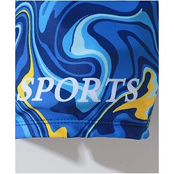Pine Kids Swimming Trunks Marble Print - Blue