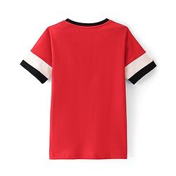 Pine Kids Cotton Knit Half Sleeves  T-Shirt with Text Print - Multicolour