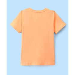 Pine Kids 100% Cotton Knit Half Sleeves T-Shirt With Text Print - Multicolor