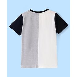 Pine Kids Cotton Knit Half Sleeves T-Shirt with Text Print - Multicolour