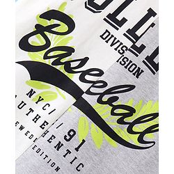 Pine Kids Cotton Knit Half Sleeves T-Shirt with Text Print - Multicolour