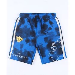 Pine Kids Disney Terry Above Knee Length Tie & Dye Shorts With Lion King Graphics - Blue