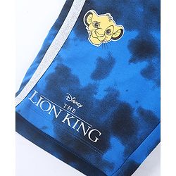 Pine Kids Disney Terry Above Knee Length Tie & Dye Shorts With Lion King Graphics - Blue