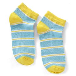 Pine Kids Cotton Spandex Knit Ankle Length Socks with Floral Design Pack Of 3 - Snow White