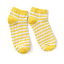 Pine Kids Cotton Spandex Knit Ankle Length Socks with Snow Flakes Design Pack Of 3 - Snow White & Yellow