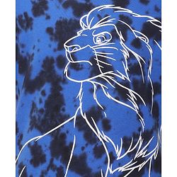 Pine Kids Disney Cotton Tie & Dye Half Sleeve Tee With Front and Back Lion King Graphics - Blue