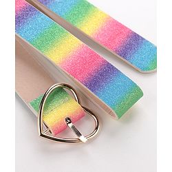 Pine Kids Belts with Heart Shaped Buckle Lock - Multicolour