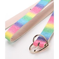 Pine Kids Belts with Heart Shaped Buckle Lock - Multicolour