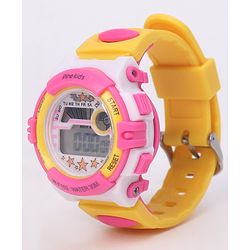 Pine Kids Free Size Digital Watch - Yellow