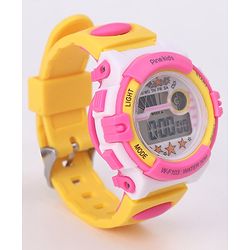 Pine Kids Free Size Digital Watch - Yellow