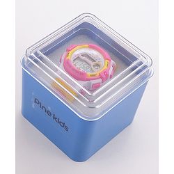 Pine Kids Free Size Digital Watch - Yellow