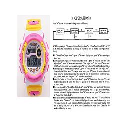 Pine Kids Free Size Digital Watch - Yellow
