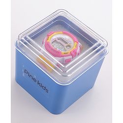 Pine Kids Free Size Digital Watch - Yellow