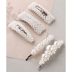 Pine Kids Hair Pins And Clips Pack of 5 - White
