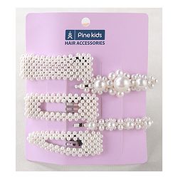 Pine Kids Hair Pins And Clips Pack of 5 - White