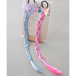 Pine Kids Hair Extensions  With Bow Applique - Muliticolor